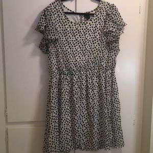 Black and White heart print dress, size 2x